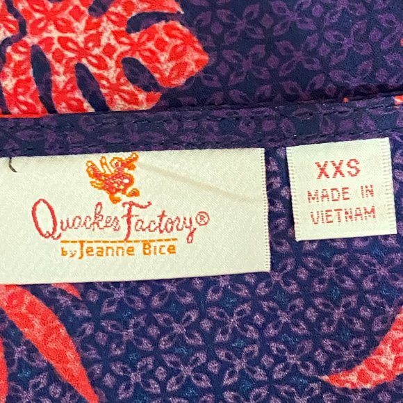 Quacker Factory Floral Print Cover Up Tunic - Picture 5 of 6